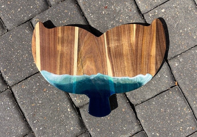 Whale Tale, Cutting/Charcuterie Board, Acacia Wood