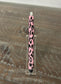 Pink Glitter Animal Print Resin Writing Pen, Black Gel, Refillable