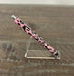 Pink Glitter Animal Print Resin Writing Pen, Black Gel, Refillable