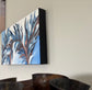 Blue Fronds Dancing, Canvas Wall Art, Blue, Copper, Horizontal or Vertical Hanging