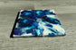 Tile Trivet, Blue and Purple Flower, Artwork, Acrylic and Resin