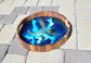 Cobalt, Teal And Gold Round Wood Tray