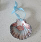 Flamingos On Clam Shell Ornament, Door Hanger, Bottle Decor, Vase Decor