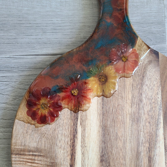 Fall Flower Cutting Board, Paddle Board