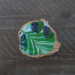 Decoupaged Oyster Shell Trinket Dish, Hearts & Leaves