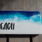 Ocean Scene, Waves, Life's A Beach Towel Rack, Wood, Resin and Metal
