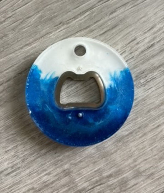 Handheld Bottle Opener, Ocean Design, Resin and Metal