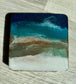 Square Wood Coasters, Ocean Theme, Set of 4