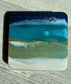 Square Wood Coasters, Ocean Theme, Set of 4