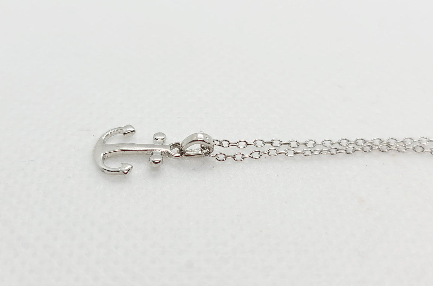 Petite Anchor Necklace, Sterling Silver