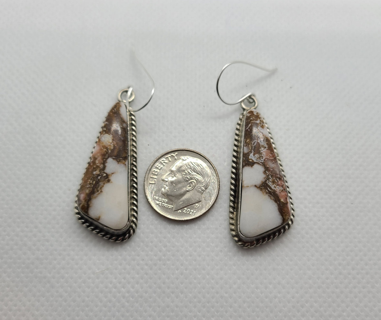 Wild Horse Sterling Silver Earrings, Navajo