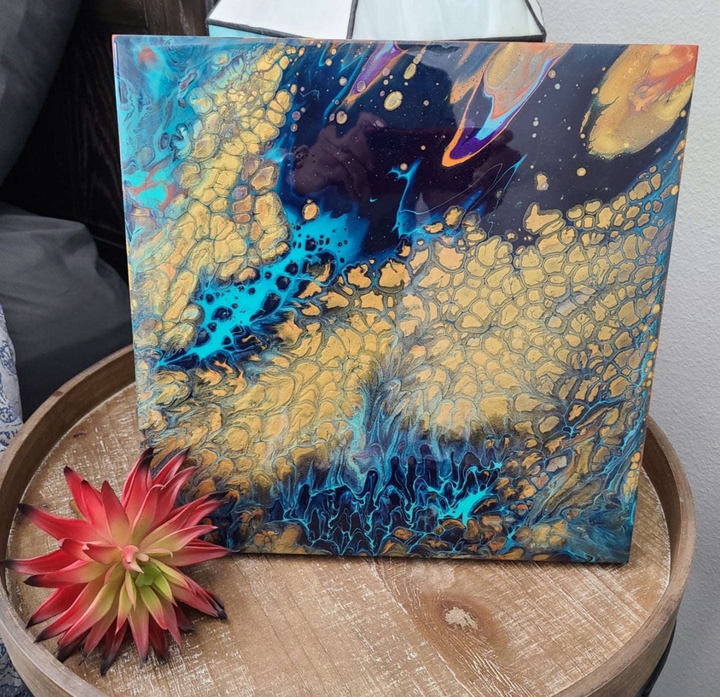 Galactic Scales, Dragon Soaring Through The Galaxy, Wall Art, 12 x 12