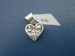 Small Inlay Heart Shaped Pendant, Sterling Silver