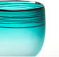 Cyan Design Vase, Kapalua, Turquoise and White With Black Lines