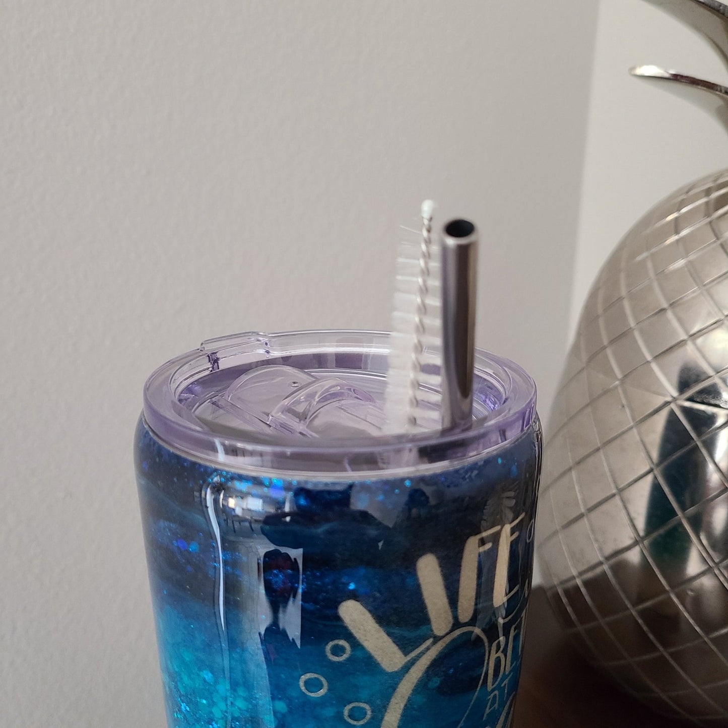 Life is Better At The Beach Tumbler, Double Wall, Straw & Cleaner