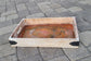 Distressed Wood Tray, Orange, Brown, Gold Resin Design