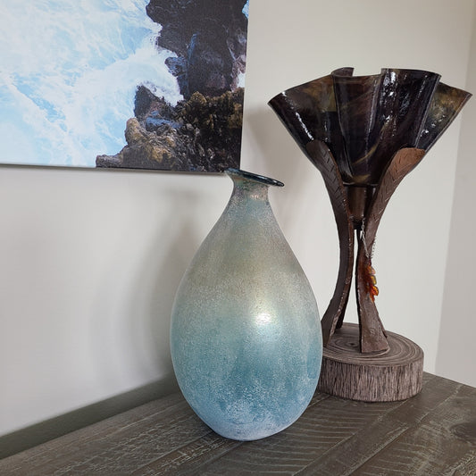 Sea of Dreams Vase, 12 Inches, Turquoise