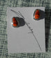 Orange Spiny Oyster, Sterling Silver Stud Earrings, Gertrude Zachary