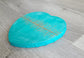 Teal Glittery Heart Canvas Wall Hanging, 8 inches