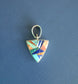 Inlay Reversible Pendant, Triangle Shape, Sterling Silver