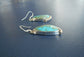 Navajo Kingman Turquoise Dangle Earrings, Sterling Silver