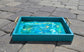 Turquoise and Gold Tray with Turbulent Resin Water Scene
