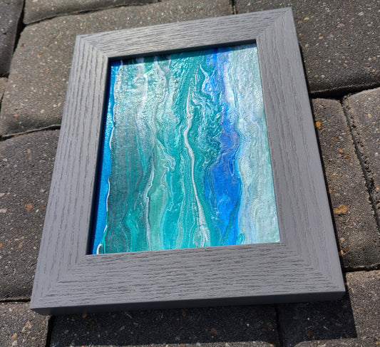 Vivid Ocean, Framed Acrylic Art